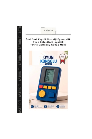 Özel Seri Keyifli Nostalji Eglencelik Oyun Kolu Atari Joystick Tetris Gameboy Gc011 Mavi