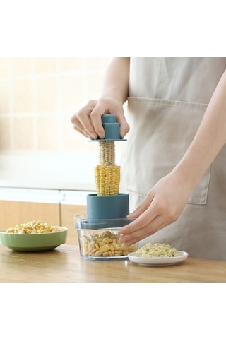 Pazly Çok Fonksiyonlu Mısır Soyucu & Rende, Pratik Ev Aleti Mavi