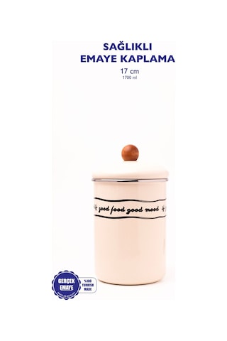 Mood Çay Kavanozu/ Çok Amaçlı Dev Boy Kavanoz 17cm Krem