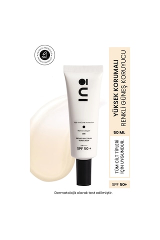 Cilt Tonu Eşitleyici Saf Kolajen Yüksek Korumalı 01 Light Spf50+ Yüz Güneş Kremi 50 Ml