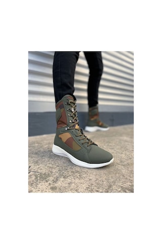 DMR Elegance Jy799 Verton Bağcıklı Ortopedik Taban Günlük Cilt Erkek Askeri Postal Bot Cbt Haki