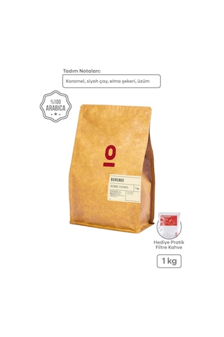 Burundi Businde Kayanza 1 kg – Yıkanmış, Karamel ve Meyve Aromalı Kahve