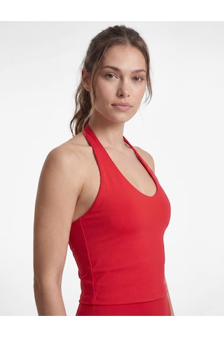 Koton Slim Fit Kolsuz Halter Yaka Spor Bluz Kırmızı 6sak30161nk