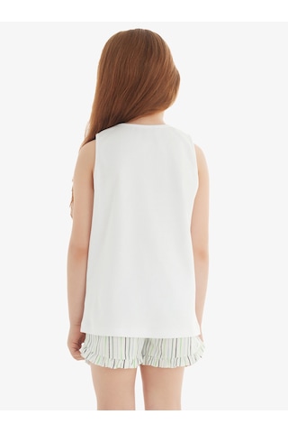 Blackspade Kız Çocuk T-shirt 51827 - Beyaz Beyaz