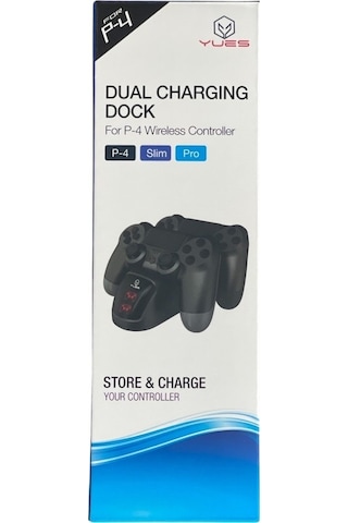 Yues Playstation 4 Uyumlu Şarj Standı Ps4 Şarj Istasyonu Hızlı Şarj Göstergeli