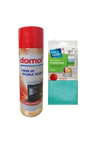 Domol Fırın Ve Izgara Temizleyici + Flink&Sauber Microfiber Cam Bezi