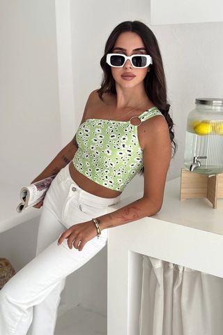 Asprin Fashion Tek Omuz Atlet Yeşil Yeşil