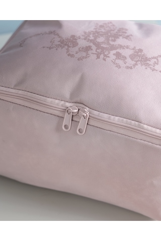 Çiçek Desen Baskılı Hurç - Pudra - 52x28x21 Cm Pudra