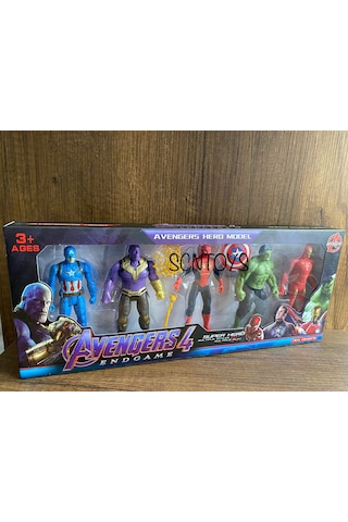 Oyuncak Avengers 5li Figür Seti Avengers Hulk Thanos Spiderman