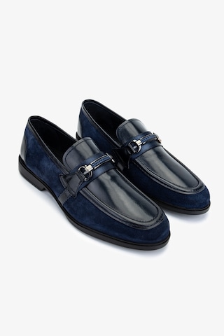 Valmenti Erkek Hakiki Deri Loafer Ayakkabı 1008 3481 Erk Ayk Y25 Lacı Bfl/suet Lacivert