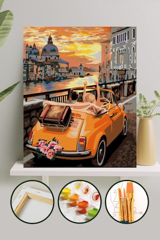Sayılarla Boyama Tuval Seti 40x50 Cm - Tatil
