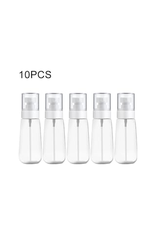 Sones 10 Adet Taşınabilir Yeniden Doldurulabilir Plastik İnce Sis Parfüm Sprey Şişesi Şeffaf Boş Sprey Sprey Şişesi, 100ml Şeffaf