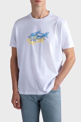 Paul & Shark Erkek T Shirt 24411041 010 Beyaz Beyaz
