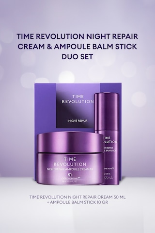 Missha Total Bakım Kremi & Balm Stick Time Revolution Night Repair Cream & Balm Duo Set