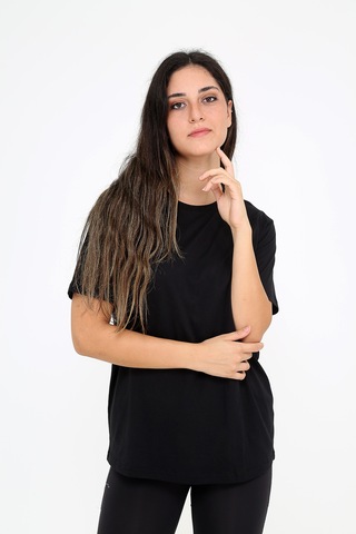 Rubadi Oversize Bol Ve Geniş Kesim Siyah T-shirt. Salaş Model Siyah