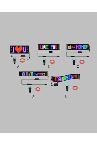 Rgb Kayar Yazılı Led Reklam Ekranı - Usb Bağlantılı Esnek Tasarım Çok Renkli