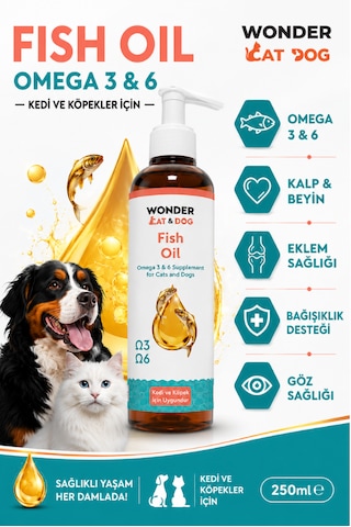 Wondercat & Wonderdog Kediler Ve Köpekler İçin Balık Yağı 250 Ml