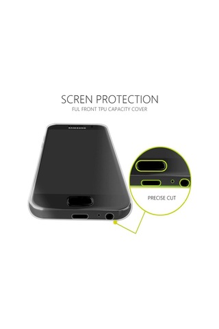 Teknomoda Samsung Uyumlu Galaxy J7 Prime 360 Derece Kilif Seffaf Silikon Ön Arka 397180568