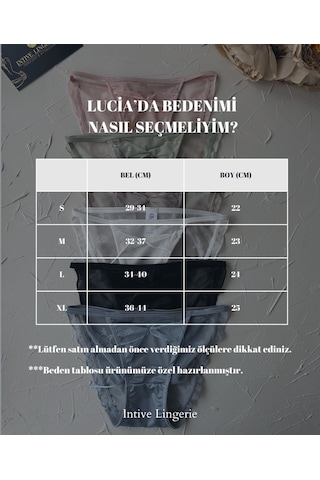 Lucia Japon Style Arkası Tül Saten Kurdele Detaylı Cheeky Külot/s Siyah