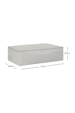 Ocean Home Textile Mega Boy Gri Balıksırtı Baza Altı Hurç 74 x 46 x 22 cm