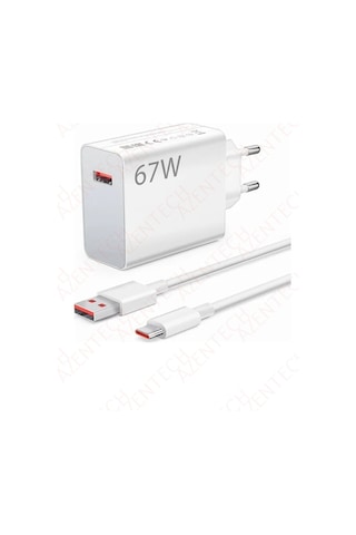 Xiaomi Type-c 67w Watt Hızlı Şarj+turbo Şarj Cihazı Adaptörü Ve 6a Kablolu Kutulu Set