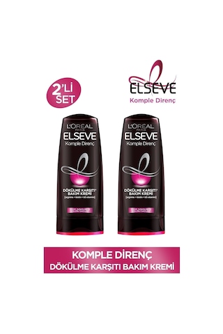 Elseve Komple Direnç Dökülme Karşıtı Bakım Kremi 390 Ml 2'li Set