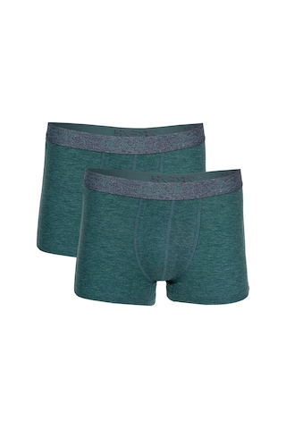 Bsm Erkek 2'li Yeşil Pamuklu Lastik Bel Strech Boxer Yeşil