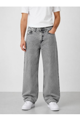 Classics Men Black Wood Denim Erkek Baggy Jean Pantolon 7748 Gri