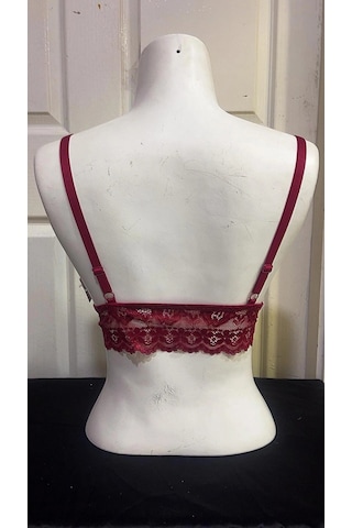 Koza Kadın Desteksiz İpli Soft Bralet Sütyen-bordo