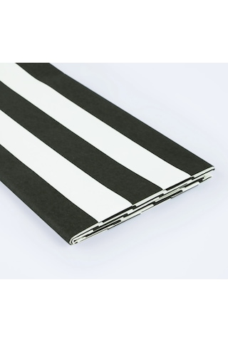 Meri Meri - Black Striped Tablecloth - Siyah Çizgili Masa Örtüsü