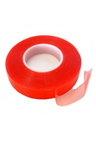 Kırmızı Polyester Çift Taraflı Bant 12mmx50mt Polyester Bant