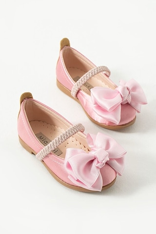 Stella Butik Bantlı Fiyonklu Babet Kız Çocuk Pembe