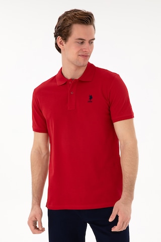 U.S. Polo Assn. Erkek Slim Fit Polo Yaka Kırmızı Basic Tişört 50298041-VR171