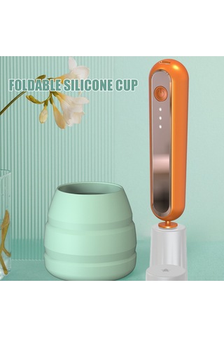 Yifomall Portatif Şarjlı Makyaj Fırçası Temizleme Makinesi - 3 Hız Ayarlı, 5 Farklı Kapak İle