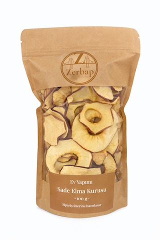 Sade Elma Kurusu 100 G Kurutulmuş Elma Kurusu, Katkısız Şekersiz Doğal Atıştırmalık 100 G