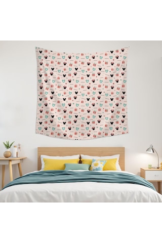 Noel Desenli 59x59 İnç Kare Duvar Halısı, Oturma Odası, Yatak Odası Ve Genç Odası İçin-a140