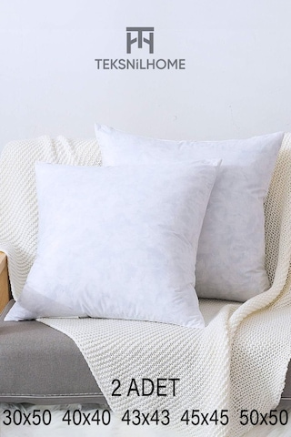 2 Adet Kırlent İç Yastık Boncuk Silikon 5 Ebat Premıum Koltuk Dekor Yastığı 50 x 50
