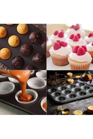 Muffin, Kek Kalıbı 6 Lı, 12 Li Ve 24 Lü 012 Çok Renkli