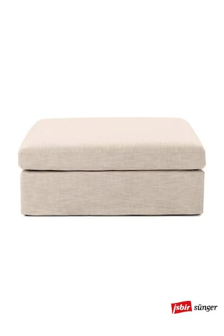 Mode Siesta Pro Kuş Tüyü Puf 05 Bej Keten Kumaş Işbir Sünger Dai