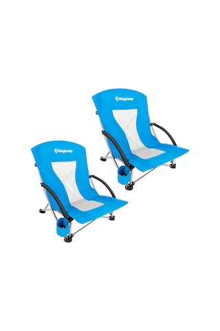 Kingcamp Lilac Beach Chair Plaj Ve Dinlenme Sandalyesi 2'li Set Blue Mavi
