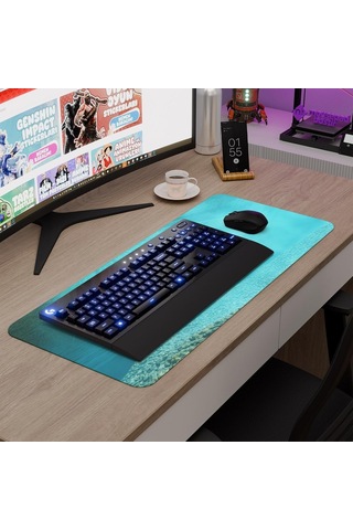 Sualtı Gaming Mouse Pad Kauçuk Kaymaz Taban Mousepad V2, 70x30 Xl