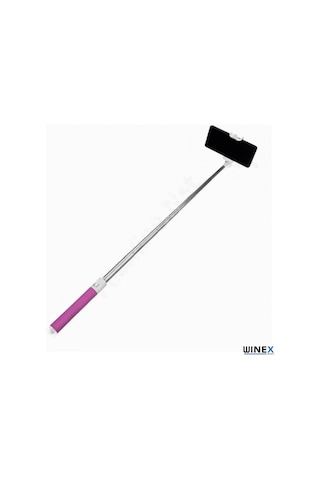 Winex SR342 Katlanabilir Type-C Selfie Stick Çubuğu Pembe