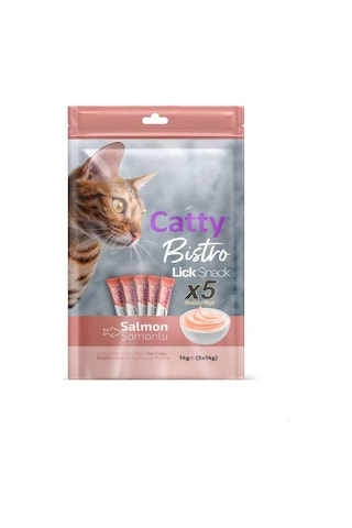 Catty Bistro Somonlu Yetişkin Kedi Krema Ödülü 5 X 14 Gr