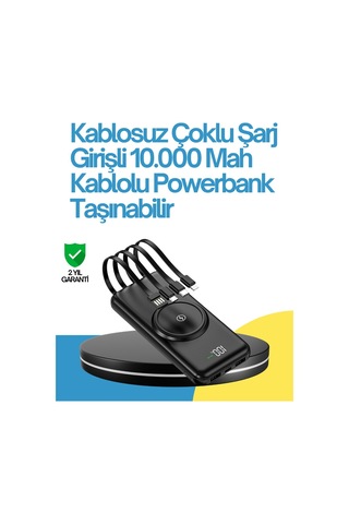 Northcity 10000mah Kablosuz Ve Hızlı Şarj Destekli Powerbank Taşınabilir Şarj Gücü Diğer