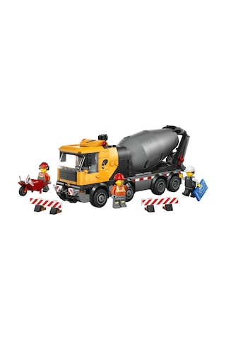 LEGO® City Beton Mikseri 60478 - 7 Yaş ve Üzeri Çocuklar İçin Minifigür İçeren Yaratıcı Oyuncak Yapım Seti (371 Parça)