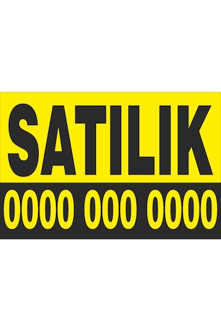 Kişiye Özel Satılık Kiralık Daire Oto Pvc Levha 30x20 Cm