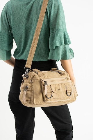 Kadın Omuz Çantası Çapraz Askılı Postacı Bayan Çantası 21 31 Cm Poliamid Hafif Kumaş Kol Çantası Vizon