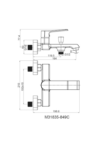 Stark Banyo Armatürü Gun Grey Krom