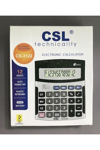 Caslo Hesap Makinası Masaüstü 12 Hane CS-3122