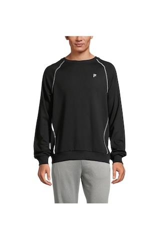 Siyah Fila Erkek Bisiklet Yaka Sweatshirt Landin Fam0297 Siyah